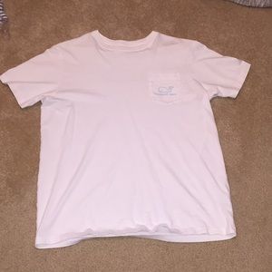 White and Teal Vineyard Vines Kids XL Tee